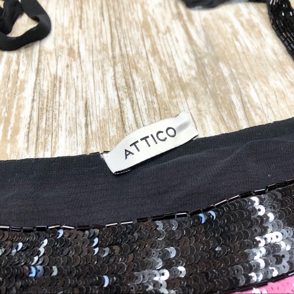 ATTICO Sabrina Sequin Dress Multi Rainbow Mini NWT - Picture 9 of 15